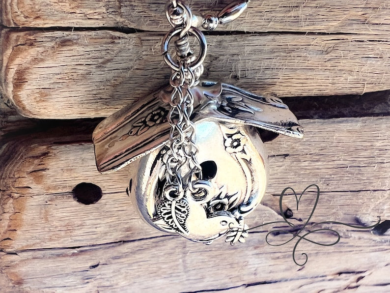 The 1951 "Magnolia" Silverware Birdhouse • Authentic, Vintage, Hollow Silver-plated Knife Birdhouse