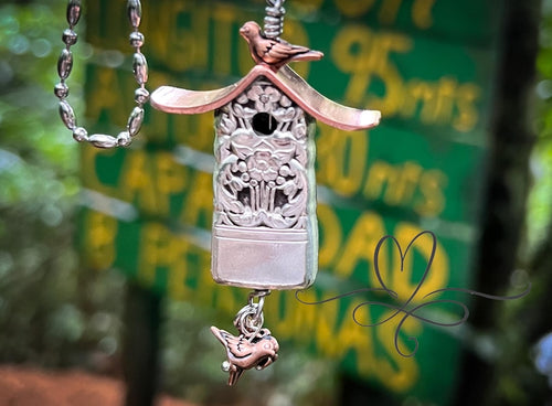 Silverware birdhouse • The 1936 “Coronation” Silverplate Birdhouse • Made from Authentic Vintage Silverware